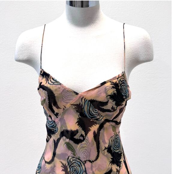 Catherine Malandrino Silk print dress with sequins size S - Picture 7 of 11